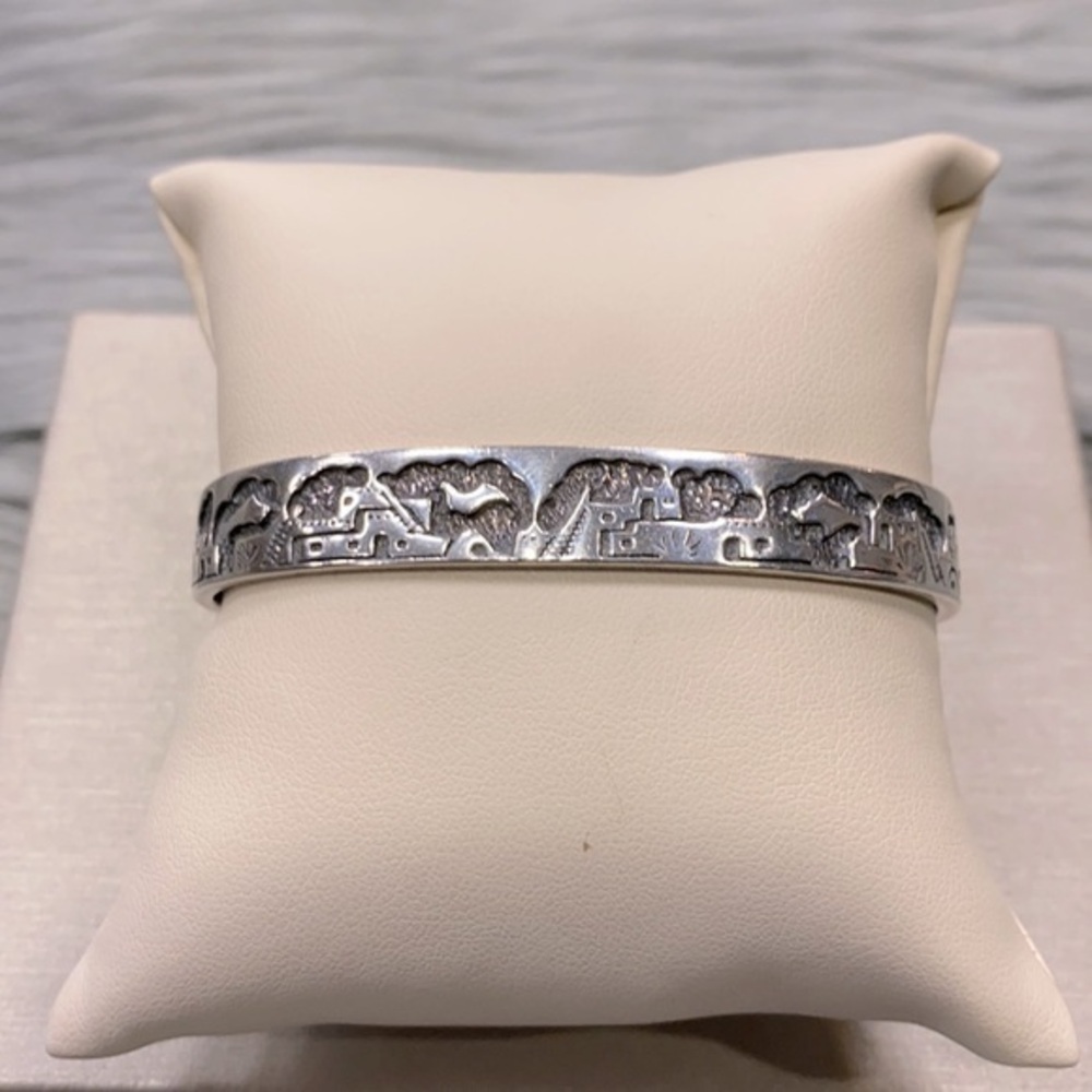 Carlisle Jewelers Native American Sterling Silver Story Cuff